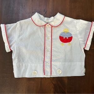 Vintage baby duckie pocket button up shirt